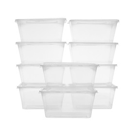 Bộ 10 hộp nhựa vuông 1000ml đựng thực phẩm bảo quản trong tủ lạnh, đựng kimchi-Song Long