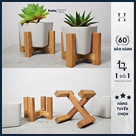 Mua Chân Gỗ Đặt Chậu Cây Kệ Gỗ Decor CCG01XS-KV