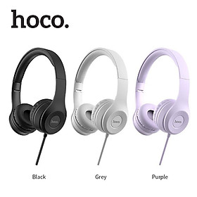 Tai nghe chụp tai/ Monitor Headphones - Hoco W21 - Jack 3.5mm, Loa ngoài 40mm, Mic đàm thoại, Dây dài 1.2m, Mút đệm chống ồn và chống đau tai - Màu ngẫu nhiên - Hàng chính hãng