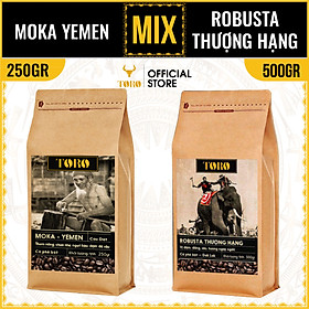 750GR Bộ Mix Cà Phê Bột Toro Moka Yemen & Toro Robusta Thượng Hạng Nguyên