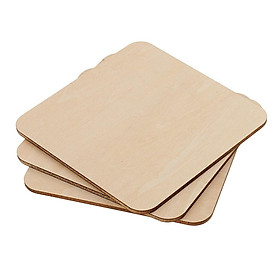Square MDF Unfinished Wood Pieces Blank Plaque DIY Craft
