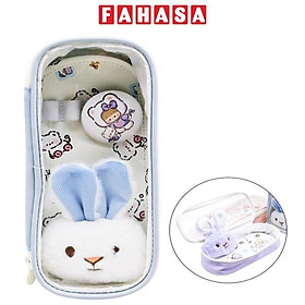 Bóp Viết Trong Suốt Thỏ Tai Dài - Shunde 9122 - Màu Xanh Dương