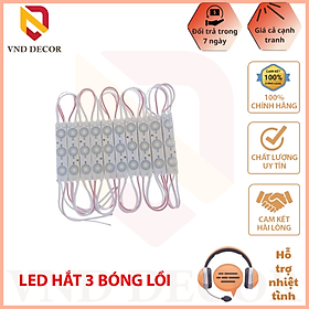 Mua LED HẮT 3 BÓNG LỒI 6111 ÁNH SÁNG TRẮNG 6000K  SIÊU SÁNG ( Vỉ 20 LED ) 12V - LED MODULE 3 BÓNG CẦU LỒI 6111 SIÊU SÁNG 12V