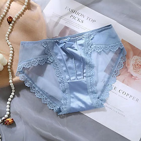 QUẦN LÓT LỤA SATIN CỔ ĐIỂN KIỂU PHÁP VẢI LƯỚI GỢI CẢM REN THUẦN KHIẾT TỪ 40-65KG DÀNH CHO NỮ