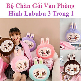 Mua Bộ Chăn Kèm Gối Văn Phòng Hình Labubu 3 Trong 1 Tiện Dụng Siêu Dễ Thương
