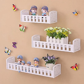 Mua Bộ 3 kệ hoa văn để đồ trang trí xinh xắn - tiện dụng không cần khoan tường kiểu mới nhất 2021