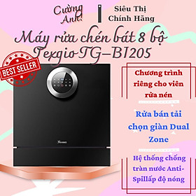 Mua Máy rửa chén bát âm tủ Texgio 8 bộ sấy khí nóng TG-BI205 - Hàng chính hãng