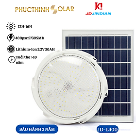 Đèn Ốp Trần Nổi Năng Lượng Mặt Trời 400W Jindian JD-L400 Hàng Chính Hãng | Phúc Thịnh Solar
