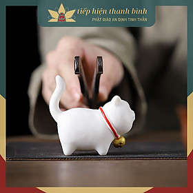 Mua Tượng Mèo Gốm Sứ Trắng Để Bàn Trang Trí Phù Hợp Làm Quà Lưu Niệm