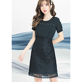 Đầm Phối Ren Đính Ngọc Gumac MS04939
