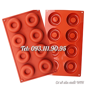 Mua Khuôn silicon làm bánh  rau câu  socola 8 hình bánh Donut – Mã số 1444