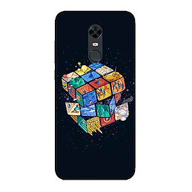 Ốp Lưng in cho Xiaomi Redmi 5 Mẫu Rubik Vũ Trụ - Hàng Chính Hãng