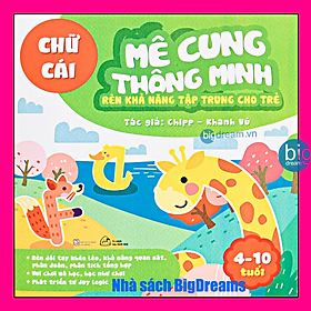 Mê Cung Thông Minh Chữ Cái Rèn Khả Năng Tập Trung Cho Trẻ 4-10 tuổi Sách thiếu nhi phát triển tư duy cho bé