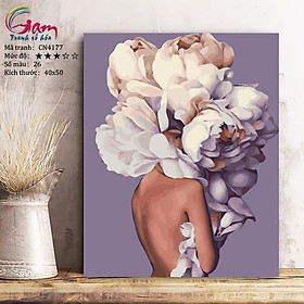 Mua Tranh tô màu theo số cô gái hoa CN4177