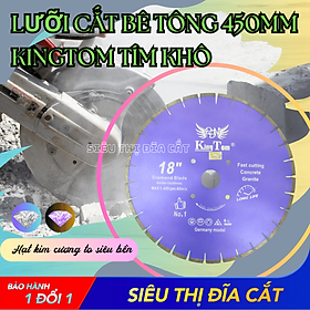 Lưỡi Cắt 450mm KingTom Tím Khô - Chuyên Bê Tông Cốt Thép, Đá Granite