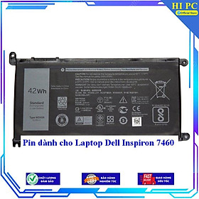 Pin dành cho Laptop Dell Inspiron 7460 - Hàng Nhập Khẩu 