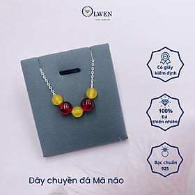 Dây Chuyền Bạc Nữ S925 Gắn Đá Mã Não BAC_NL07