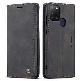Bao da bò thật dạng ví chính hãng Caseme dành cho Samsung Galaxy A21s - Hàng chính hãng