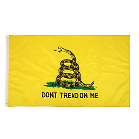 Cờ Gadsden Hình Rắn Khẩu Hiệu DONT TREAT ON ME Vàng (90x150cm/3x5ft)