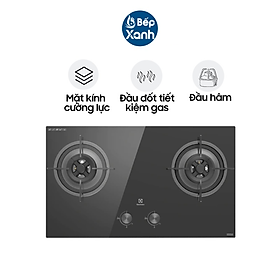 Bếp Gas Âm 2 Vùng Nấu Electrolux EHG7230BE - Kính Cường Lực - Có Đầu Hâm