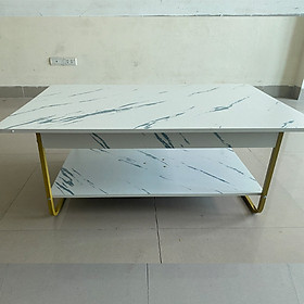Mua Bàn Trà Sofa Họa Tiết Giả Vân Đá 2 Tầng Trang Trí Phòng  Chân Thép Tĩnh Điện Chắc Chắn (Màu Đen  Màu Trắng)