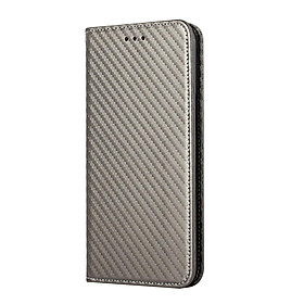 Ốp điện thoại da gập phối sợi carbon sang trọng cho IPHONE 11 PRO MAX 12 MINI 12 PRO MAX 13 MINI 13 PRO MAX