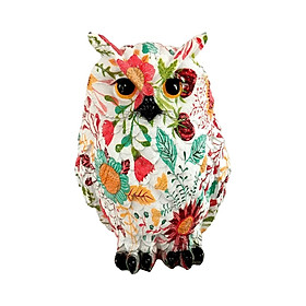 Owl Statue Ornament Decorative Collection Art Tabletop Craft Art Figurine Animal Sculpture for Bookshelf Dorm Bedroom Dining Room Decoration