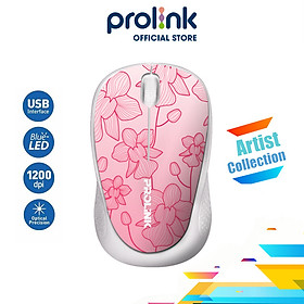 Chuột máy tính có dây PROLiNK PMC1005 giá rẻ, đèn LED xanh, hoạ tiết bắt mắt - Hàng chính hãng