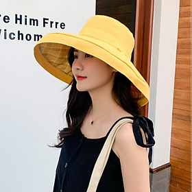 Mũ chống nắng rộng vành đội 2 mặt thời trang, nón rộng vành nữ chống tia uv