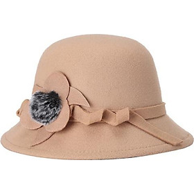 Nón mũ đội đầu nữ dạo phố 4 mùa đính hoa bông (MU02)