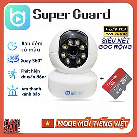 Mua Camera IP Super Guard SP036 Full HD 1080p Wifi Góc Rộng Xoay 360 độ-ĐÀM THOẠI 2 CHIỀU- BAN ĐÊM CÓ MÀU