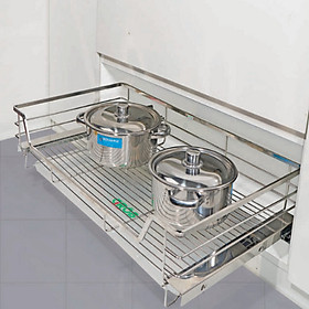 Kệ Đựng Xoong Nồi Inox 304 Nan Dẹt Grob - Hàng Chính Hãng - GB304-60