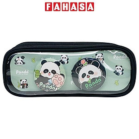 Bóp Viết Vải Kèm Huy Hiệu Panda - Yipin 17942 - Màu Đen
