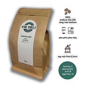 Cà phê bột Arabica Dalat Viedeli, túi 500g