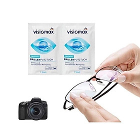 Hộp 52 Miếng - Giấy Lau  Mắt Kính VisioMax An Toàn, Sạch - Bảo Vệ Kính Khỏi Bụi Bẩn, Vân Tay, Mờ, Sử Dụng Dễ Dàng Tiên Lợi.- TakyHome 7226