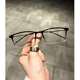 Kính thời trang dáng chữ nhật nhỏ gọng kim loại nhẹ cho nam nữ