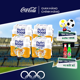 Lốc 24 Chai Thực phẩm bổ sung Nước uống sữa trái cây Nutriboost hương cam 297ml/Chai Sale 25.07 Coca-Cola Official Store