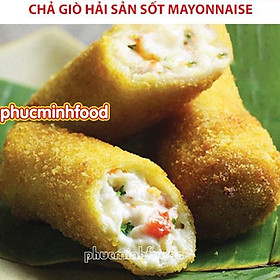 Chả giò hải sản xốt mayonnaise hộp 500gram 10-12 cuốn