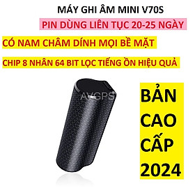Mua Máy ghi âm mini chuyên nghiệp siêu lọc âm V70S pin 20-25 ngày  có nam châm siêu mạnh. Chip thế hệ mới 2024