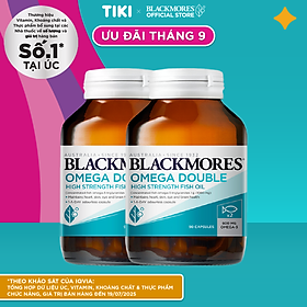 Combo 2 Lọ Viên Uống Dầu Cá Bổ Sung Omega Hỗ Trợ Cho Tim, Mắt và Da Blackmores Double Omega High Strength 90 Viên/Lọ