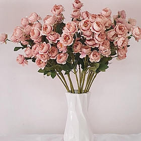 Mua Hoa thu mẫu đơn - Hoa trà chuông 1 cành 4 nhánh 7 bông - Trang trí decor cao cấp