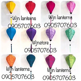 Mua Đèn lồng hội an vải có vân chuyên trang trí nhà cửa và treo tết vietnames lanterns (20 30 45cm)