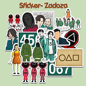 Mua Sticker Squid Game trò chơi con mực trang trí mũ bảo hiểm  đàn  guitar  ukulele  điện thoại laptop