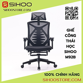 Mua Ghế công thái học Sihoo M92B Black - Hàng chính hãng