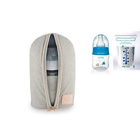 Combo 1 Túi Giữ Nhiệt Bình Sữa Đơn Fatzbaby Kèm 1 Bình sữa Cổ Rộng Upass 160ml - Tặng kèm 1 túi trữ sữa Unimom 10ml