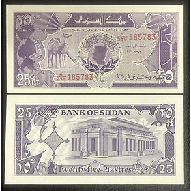 Mua Tiền thế giới  25 Piatres Sudan  mới cứng  kèm bao nilong bảo quản