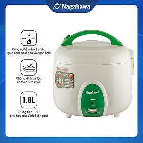 Mua Nồi Cơm Điện Nắp Gài Nagakawa NAG0118 (1.8 Lít) - Hàng Chính Hãng