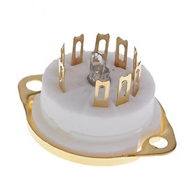 2X Gold plated 9pin PCB mounting Vacuum tube socket GZC9- 12AX7,12AT7
