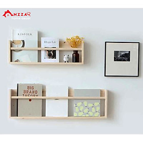 Kệ gỗ treo tường trang trí chữ u, kệ gỗ trang trí Anzzar decor phòng ngủ, khách