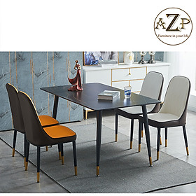 Mua Bàn Ghế Ăn Phong Cách Đương Đại Châu Âu - Xu Hướng Hiện Nay Cho Không Gian Hiện Đại - Chân Thép Mặt Đá - Hàng Nhập Khẩu AZP